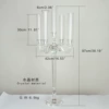 Dz499-5-head transparent crystal candle holder 42x97cm