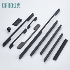 Jiadu Cabinet Drawer Pulls, American Modern Minimalist Aluminum Extended Black Drawer Handles Wardrobe Door Handles Wholesale