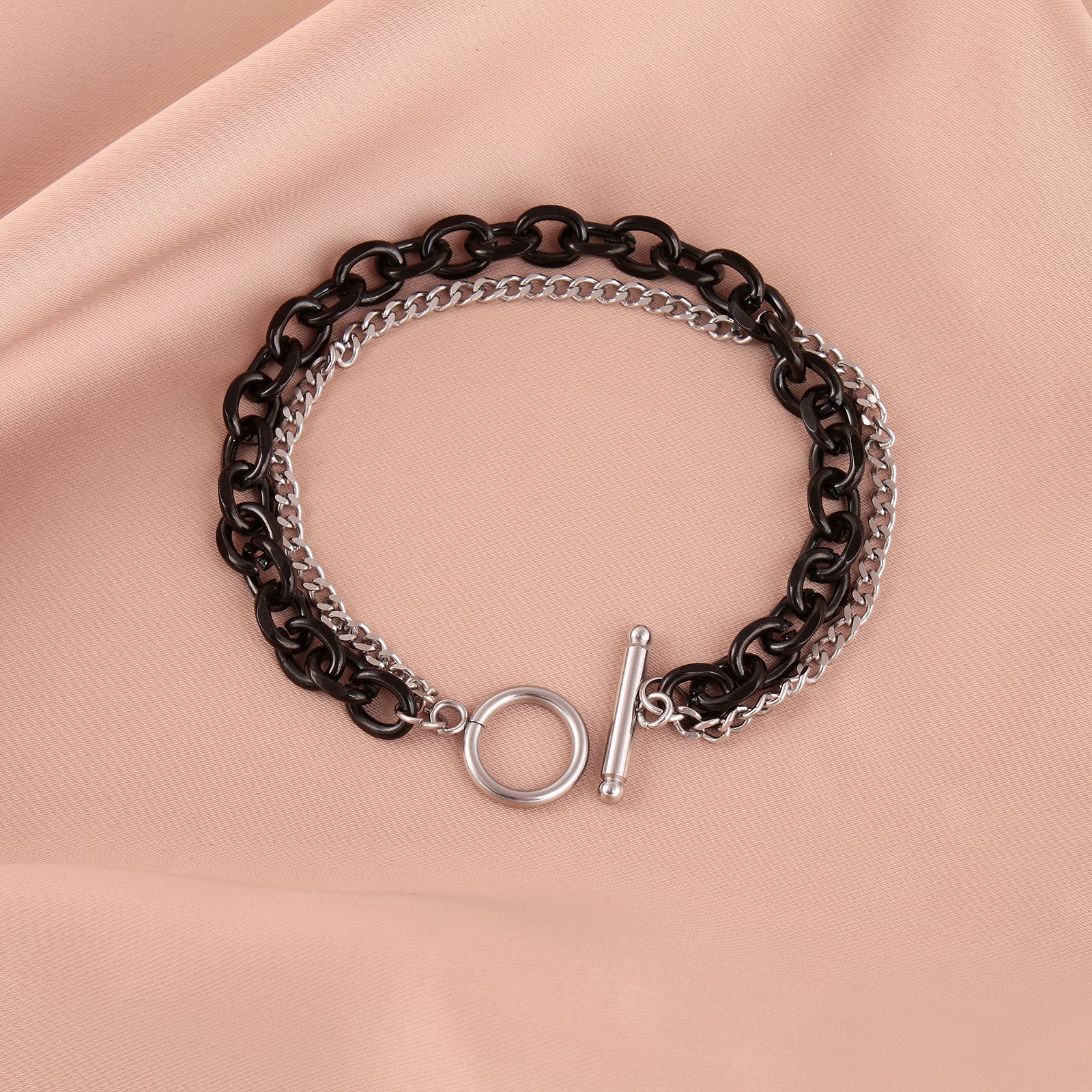 Fashion Round Stainless Steel Bracelets 1 Piece