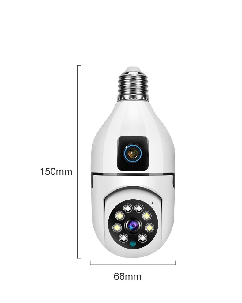 The cross-border bestseller E27 bulb camera 360-degree home wireless security intercom function smart monitoring camera undefined