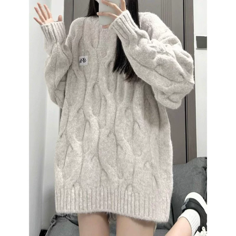 Japanese trend knitted sweater, oversize