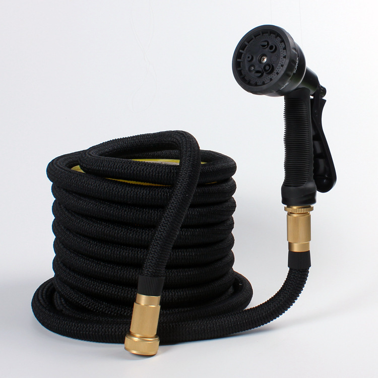 热销跨境100FT带阀门1代3倍伸缩水管家用洗车高压水枪花园水管