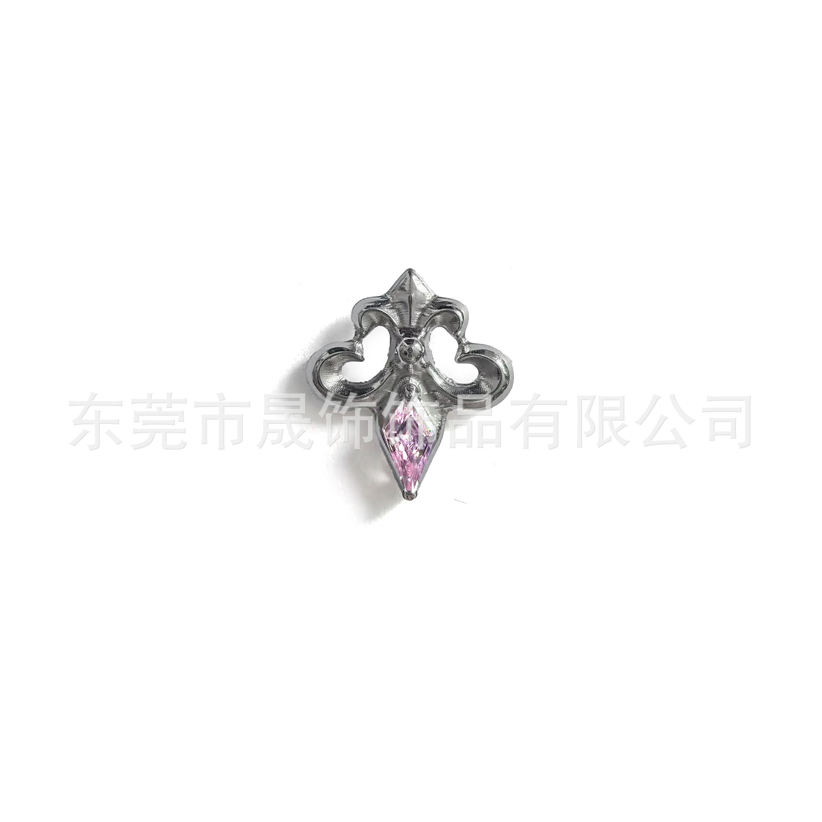 F136钛合金风筝石鸢尾花耳钉G23钛内螺纹锆石唇钉舌钉穿孔饰品头