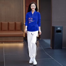 爆款休闲运动套装女2024春秋夏新款大码广场舞服装跳舞两件套宽松