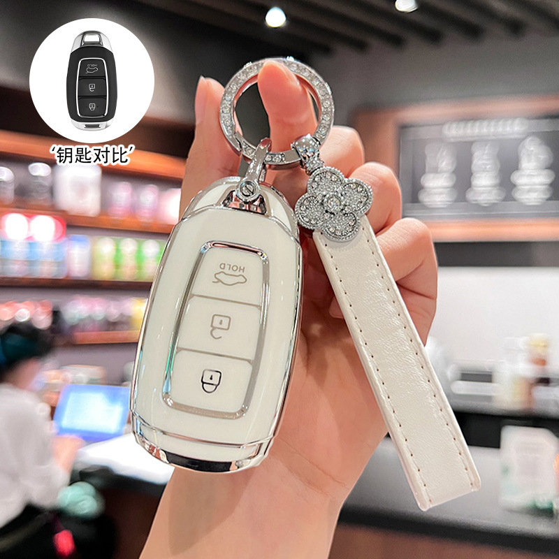 [modern k model] silver edge white + new four-leaf clover