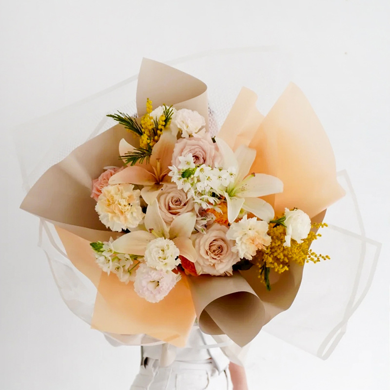 Mañana niebla papel mate Qixi engrosada flor papel de embalaje ramo papel de embalaje papel esmerilado rollo de papel coreano paquete de papel al por mayor