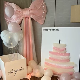 气球;场地布置道具;拉花、彩带