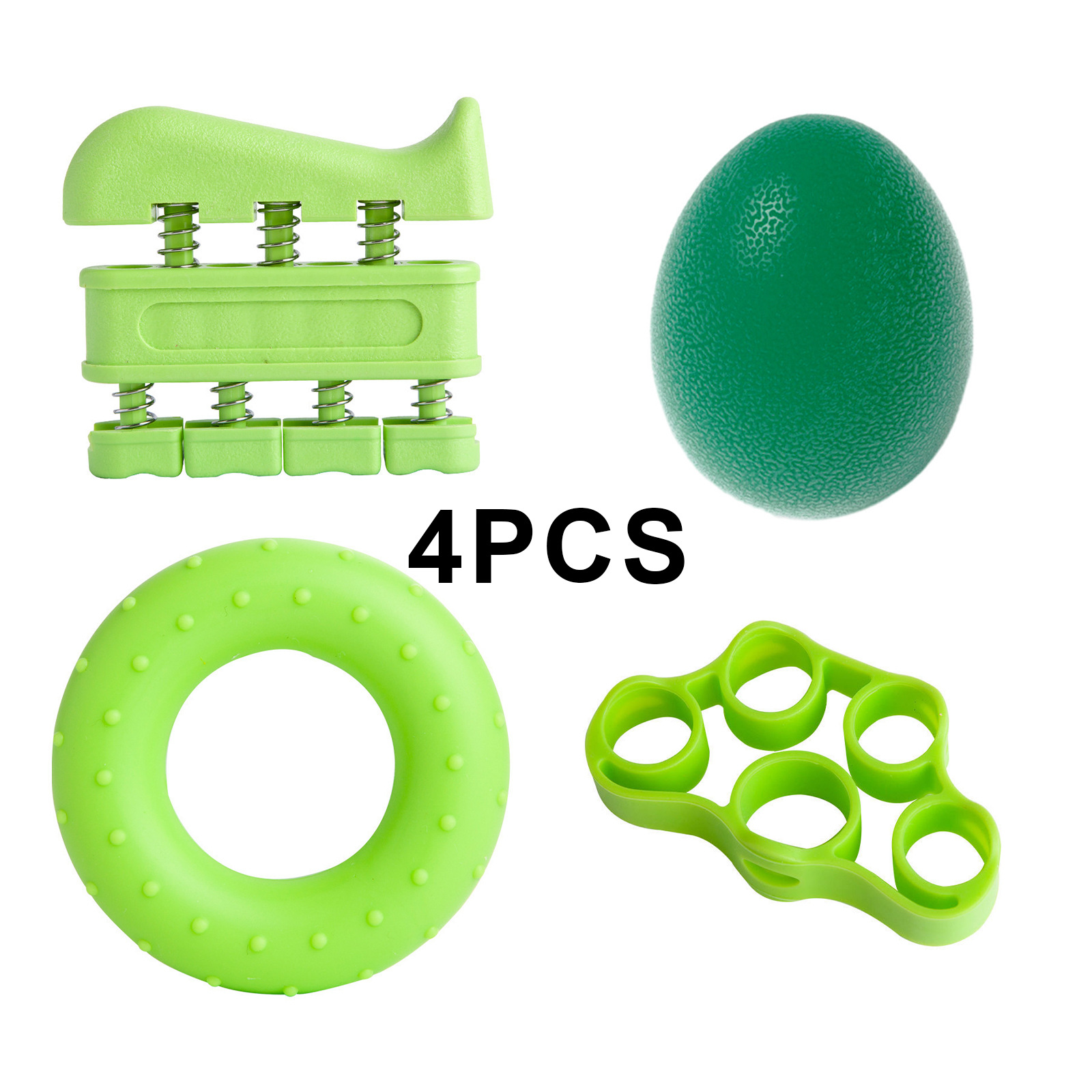 Silicone de cinco dedos entrenador de dedos de entrenamiento de agarre huevo bola de agarre anillo de cinco dedos teclas de rehabilitación conjunto de agarre de fuerza