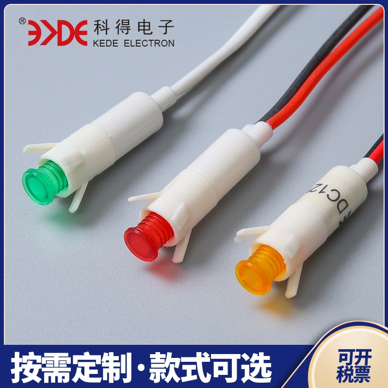 Производитель поставляет светодиодные индикаторы K05 с проводами для бытовой техники, оптовые аксессуары для оборудования, блоки питания.