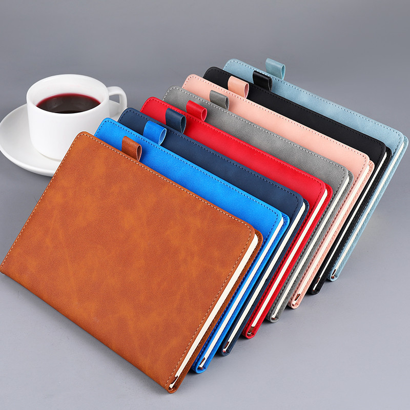 A5 simple cuaderno de negocios pu cuaderno de papel suave cuaderno de trabajo cuaderno de escritorio B5 retro imprimible LOGO