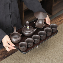 原矿紫砂侧把壶功夫茶具套装送礼高档陶瓷复古办公室会客制定logo