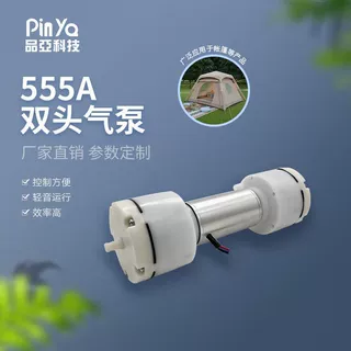 工厂24v微型隔膜气泵 户外充气坐垫气床充气泵 555A无刷双头气泵
