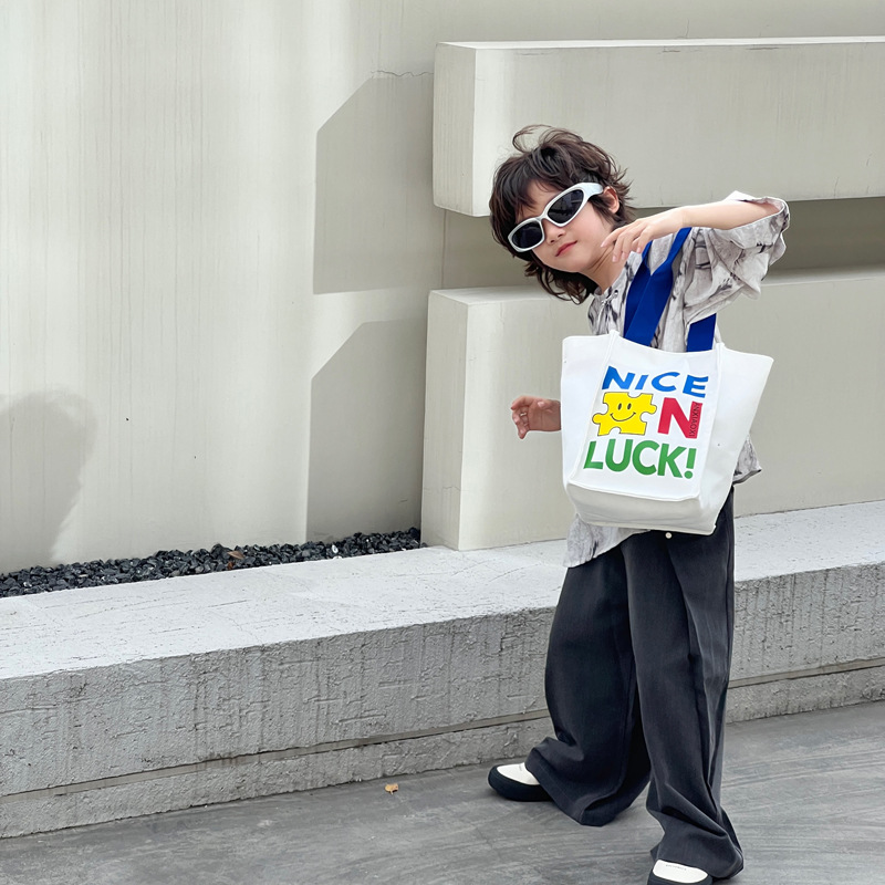 Bolso de mensajero para niños y niñas de moda coreana, bolso de hombro para niños con estampado de moda, nuevo bolso para niños con letras simples