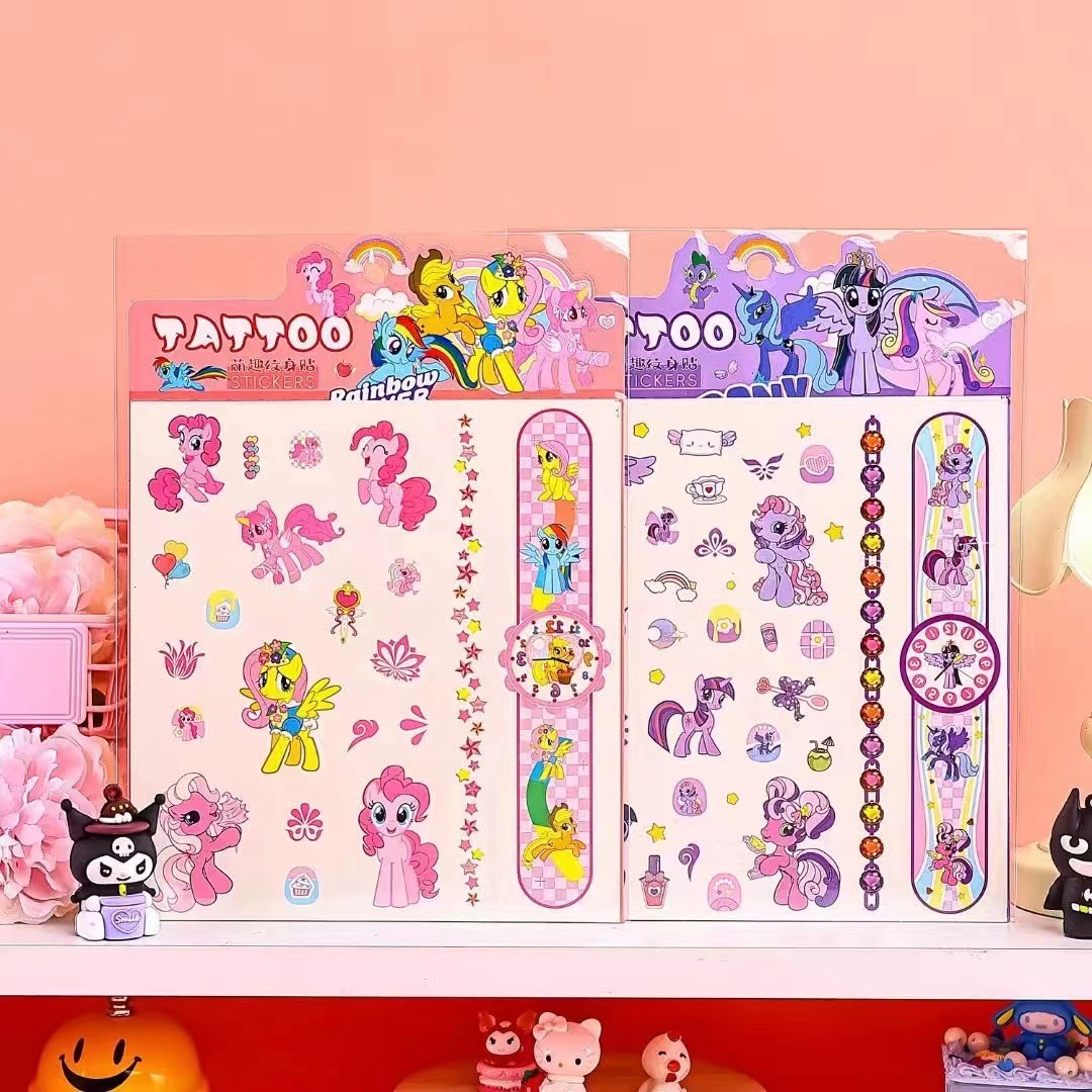 Nuevos niños pequeños interesantes pegatinas de tatuaje contienen una variedad de patrones adorables pegatinas decorativas impermeables fabricantes al por mayor