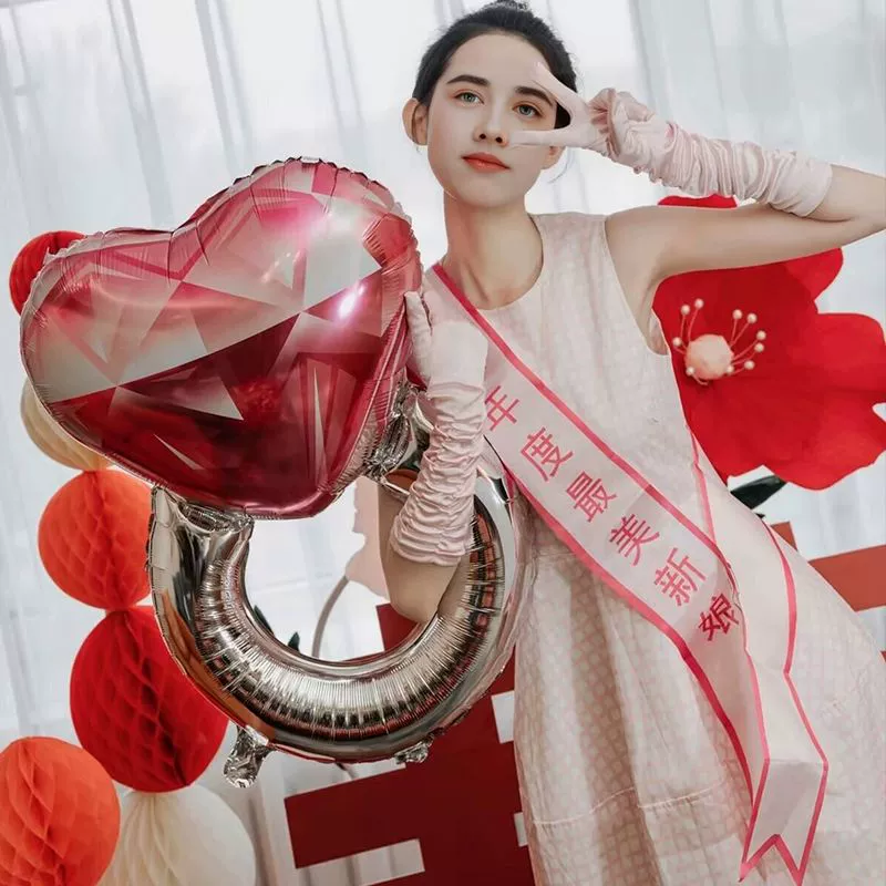 Свадебный халат, реквизит для свадебной фотосессии, креативное кольцо с бриллиантами, воздушный шар, популярное, сертификат, помолвка, предложение, украшение для признания