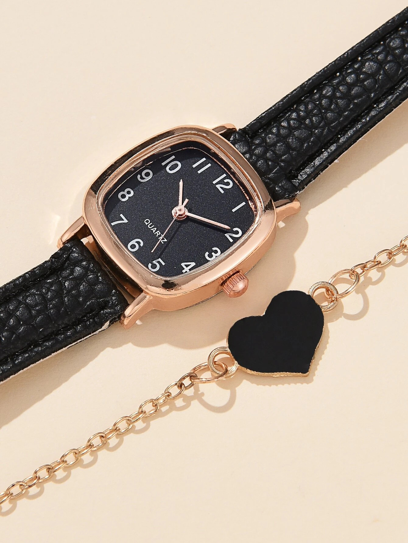 Square watch female middle school student simple Harajuku temperament small dial Korean style artistic retro belt quartz watch_voghion.com