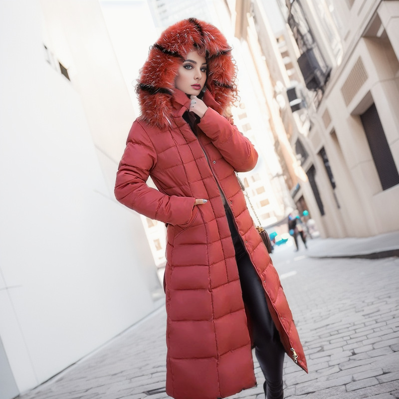 Abbigliamento da donna Giacca calda Giacca di cotone Donna Lunghezza media 2024 Inverno Nuovo stile coreano Moda Slim Sopra il ginocchio Cappotto di cotone spesso Giacca invernale_voghion.com