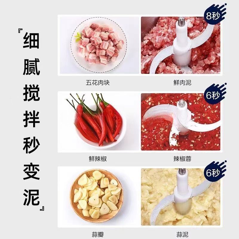 德国全自动电动家用绞肉机不锈钢搅菜粉碎机多功能搅拌机辣椒料理|undefined