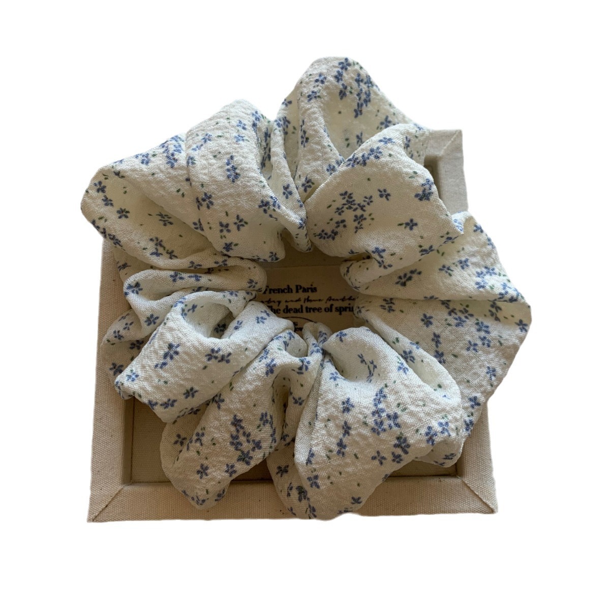 Xxyolo/North Wild Flower Mist Tejido importado floral coreano Anillo para el cabello de intestino grueso Accesorios para el cabello hechos a mano de alta calidad chic