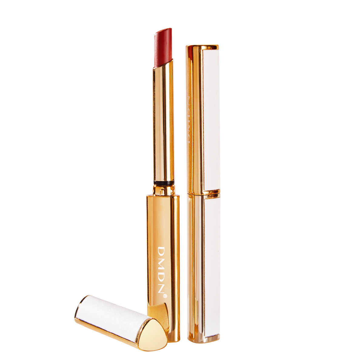 Dmdn Lambskin Stiletto Lipstick Set Matte Velvet Lipstick Non-Stick Cup Non-Fading Comes with Mirror Gift Box