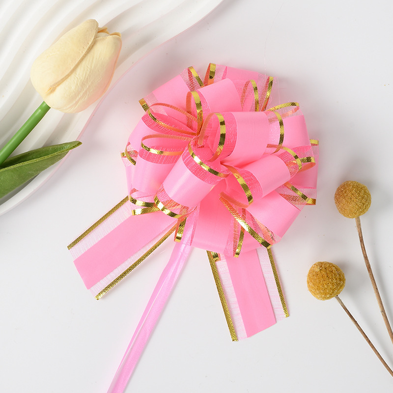 Comercio exterior transfronterizo 30 tamaño medio tinta de hilo de nieve pegada bordes de oro flores de flores de regalo decoración de flores de embalaje de flores de cinta de color dibujo de flores