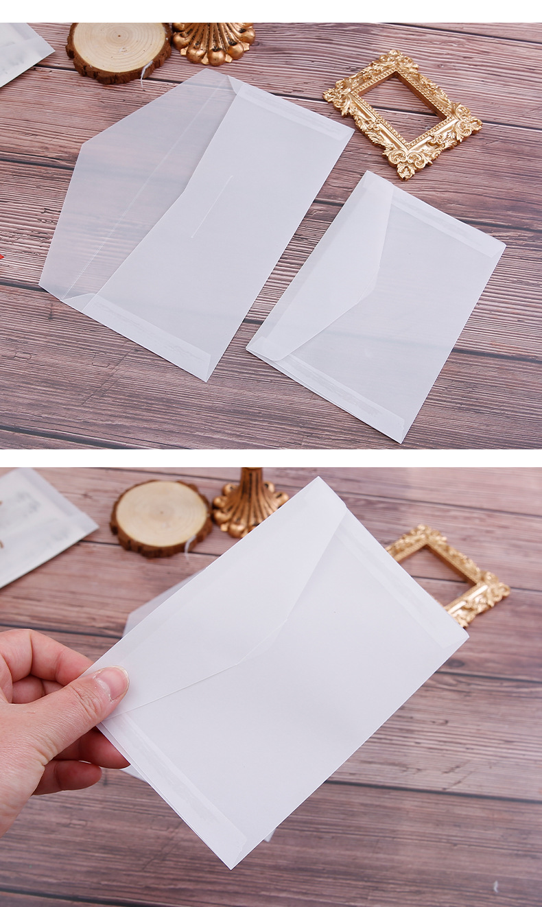 Cute Solid Color Parchment Paper Casual Daily Envelope display picture 4