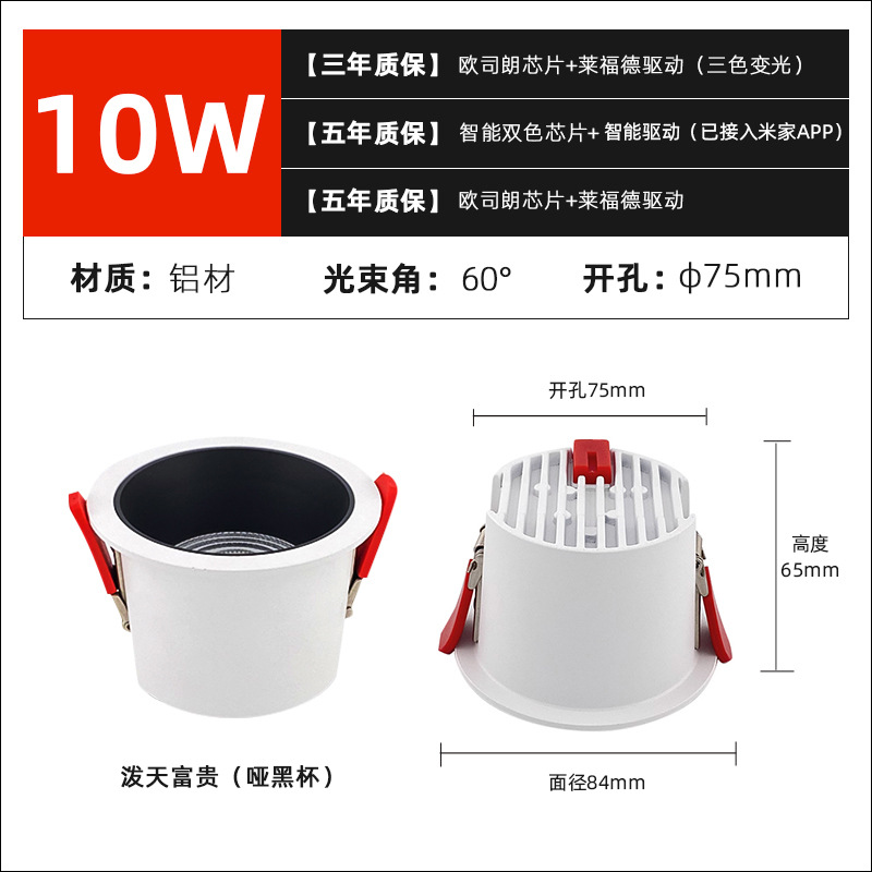 [classic] 75 openings 10 watts matte black