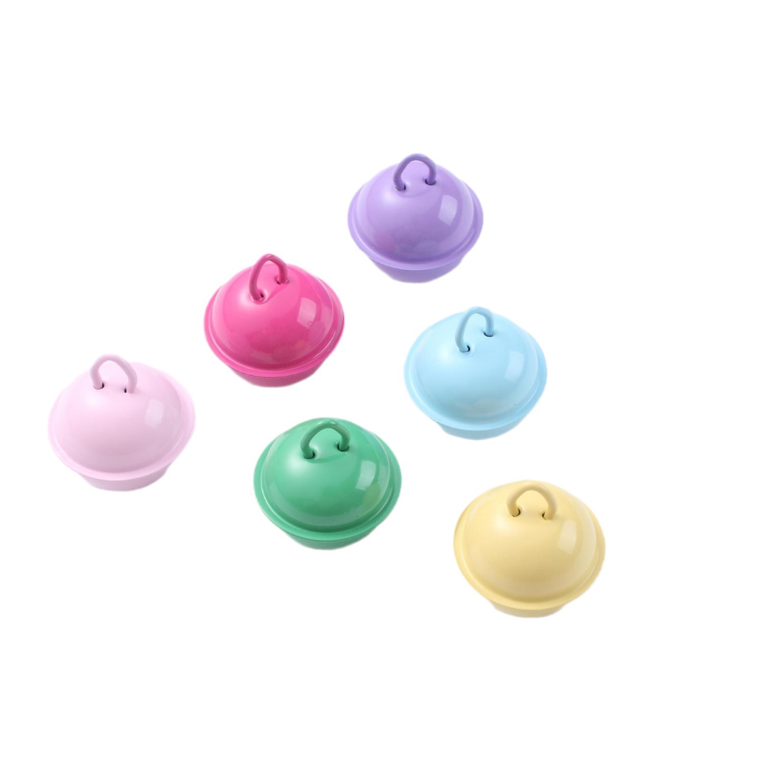 22mm color pequeña campana accesorios de joyería llavero color caramelo pintura de metal campana DIY decorativo mascotas tarifas