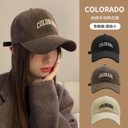Ruiya’s Carefully Selected Autumn/Winter Korean-Style Lettered Baseball Cap — Large Head Circumference Hat, Extra Large and Deep, Unisex Style Snapback Cap