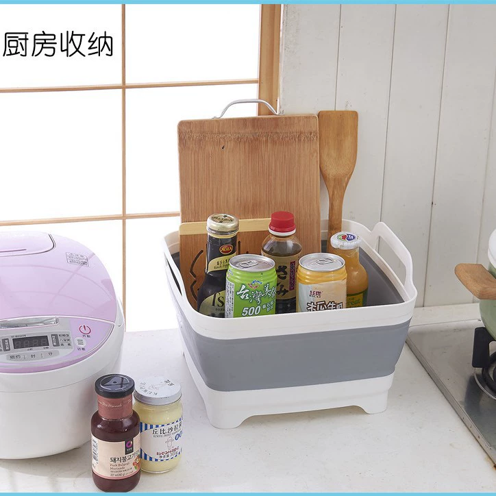 Folding Plastic Square Drying Rack for Fruits and Vegetables, Telescopic Storage System
