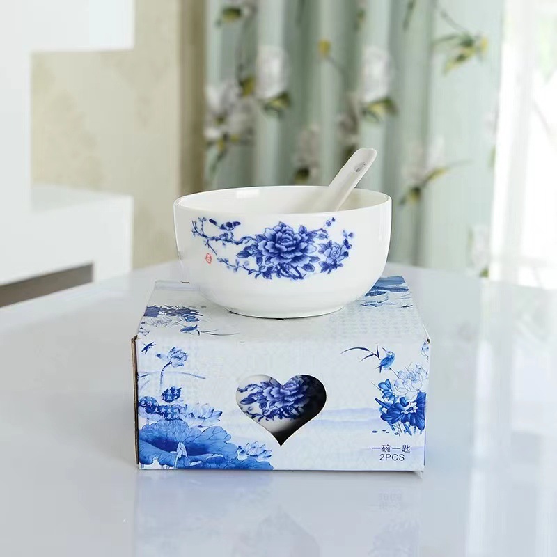 4,25 синий и белый 1 миска ложки ложки