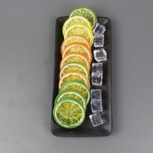 Simulated Lemon Slices, Watermelon, Apple, Carambola Slices, Orange Slices, Fake Fruit Slices, Cake, Wine Platter Model Props
