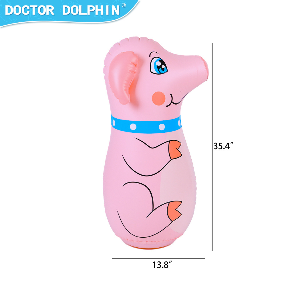 Doctor Dolphin | Vaso inflable para niños 120cm columna de boxeo 90cm columna de boxeo para niños columna de boxeo inflable para niños