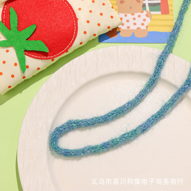Cordas de lana coloridas didiy zapatos cordas de lana de tela de ropa cuerda de decoración de arco material de ropa accesorios cuerda