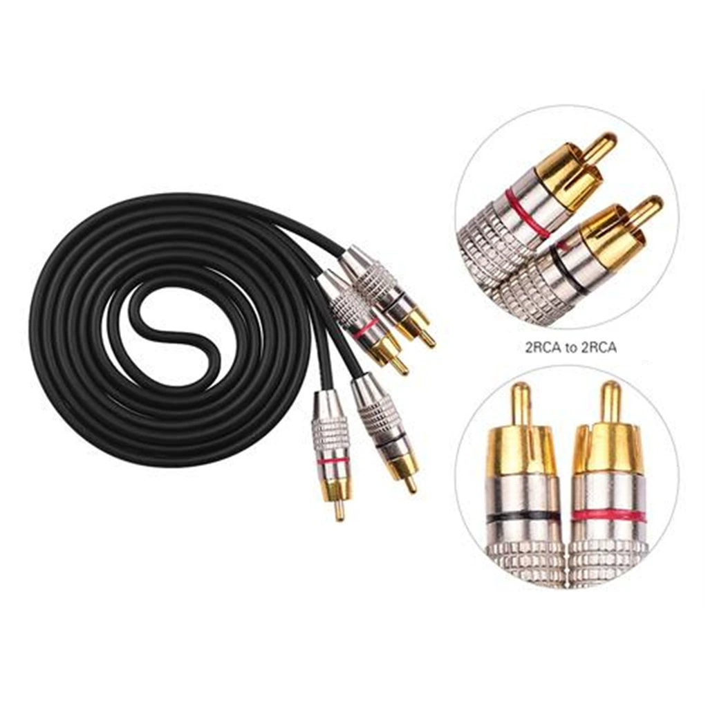 2RCA/2RCA two-to-two audio cable gold-plated pure copper male amplifier DVD player Lotus audio high-definition sound quality