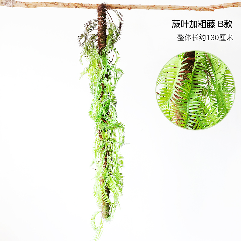 Fern leaves and thick rattan - type B - dry branches
