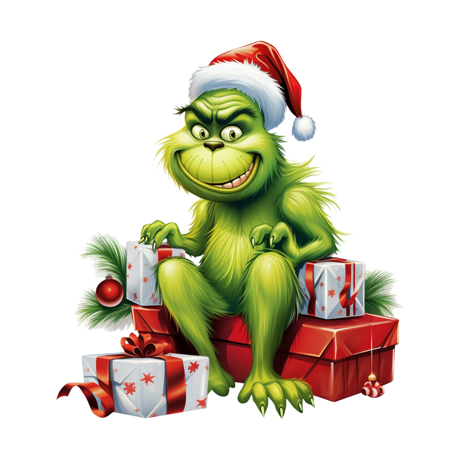 Nuevos productos transfronterizos de dibujos animados de Navidad verde decoración de automóviles de Navidad decoración de árbol de Navidad decoración para el hogar image 12