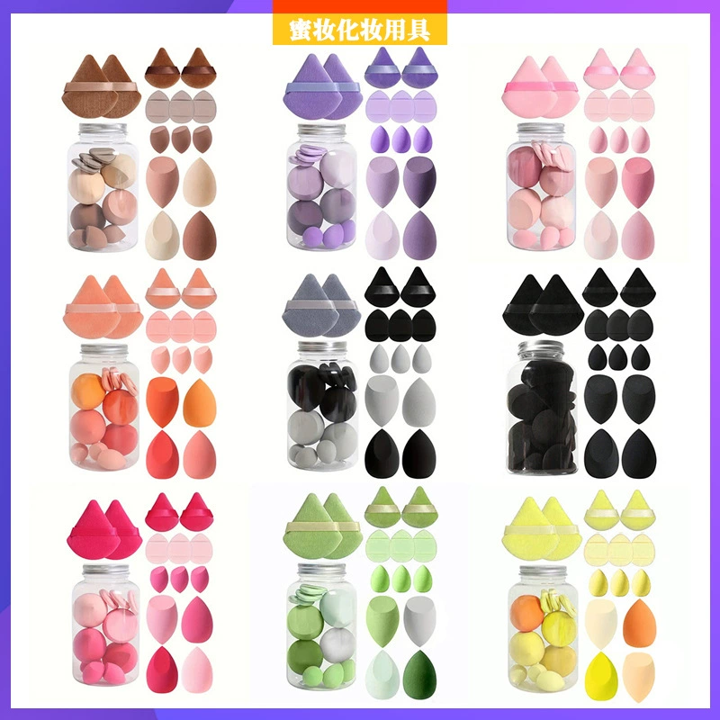 Cosmetic Sponge Set, 14-Piece Small Triangular Sponges, Soft-heel Makeup Blenders