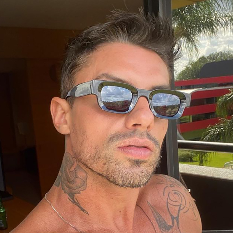 Small Frame Concave Square Hip Hop Punk Sunglasses For Cycling_voghion.com
