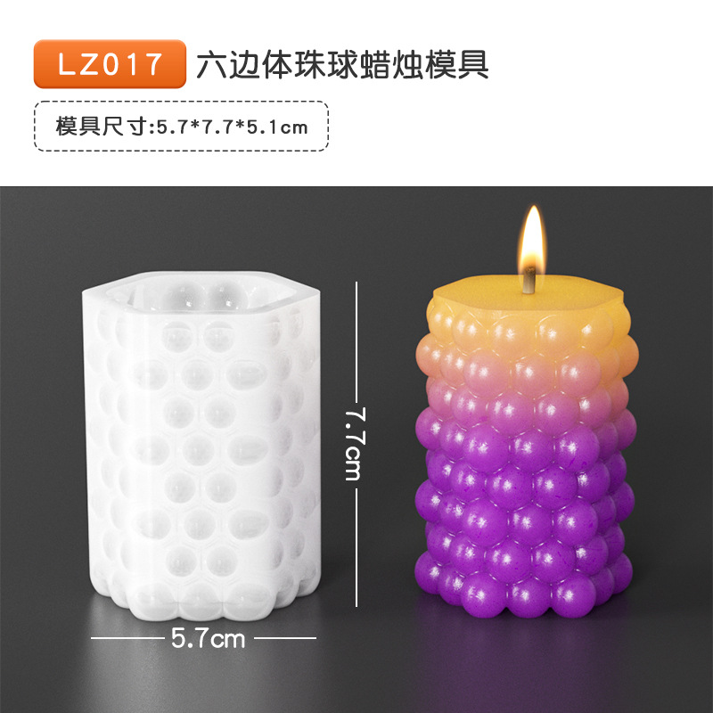 36 epoxi vela molde cristal racimo bola arco Polka Dot cubo vela almacenamiento hecho a mano resina silicona molde