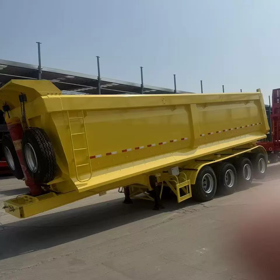 出口后翻斗自卸半挂车 四桥U型自卸式立翻车斗 优化设计全面提升