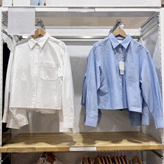 春夏婦人服オックスフォード紡織箱型ストライプシャツ長袖シャツカジュアル薄いコート477683/475718