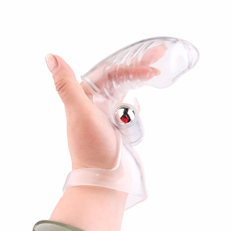 Vibrating Finger Sleeve Clitoral Stimulator, TPE Bullet Vibrator, Electric Button Control — detail image 13