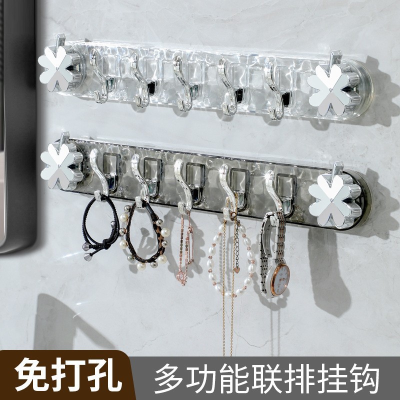 Gancho de ventosa sin perforaciones para baño, pegatina adhesiva fuerte para ropa, gancho para almacenamiento de sombrero, gancho adhesivo para joyería