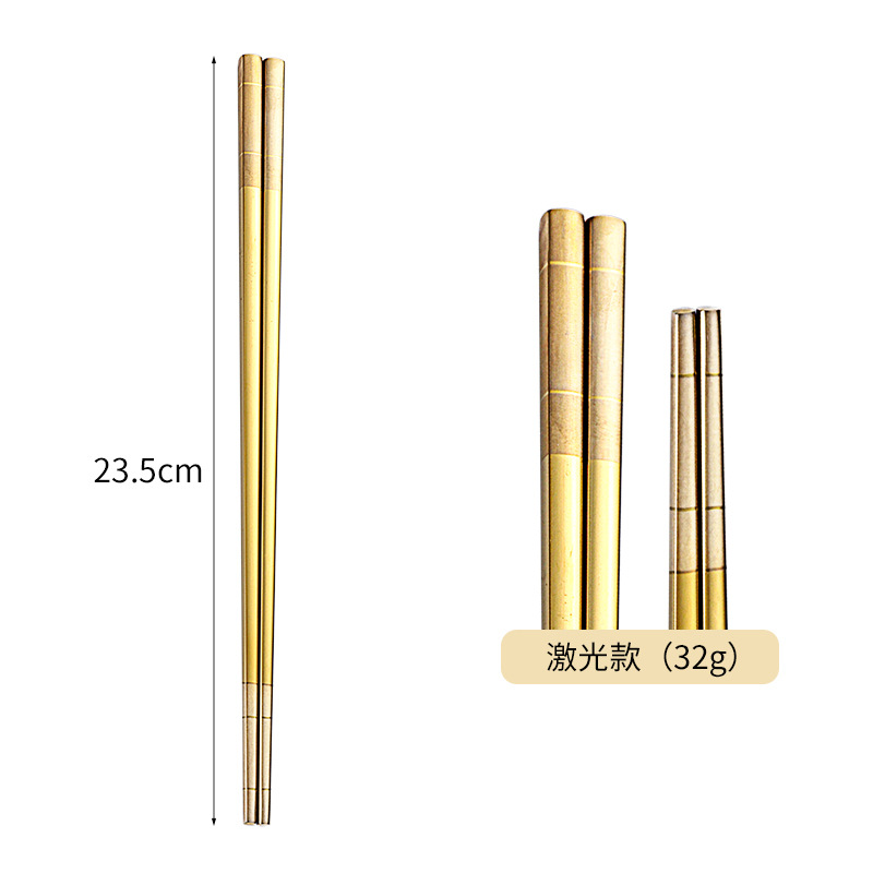 Directo de fábrica de acero inoxidable 304 palillos aislamiento cuadrado completo engrosado antideslizante logotipo imprimible hogar palillos al por mayor