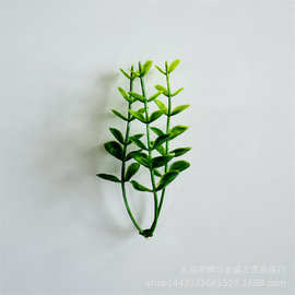 三叉尤加利叶花生草叶 草坪草底板草室内外装饰仿真水草配件批发
