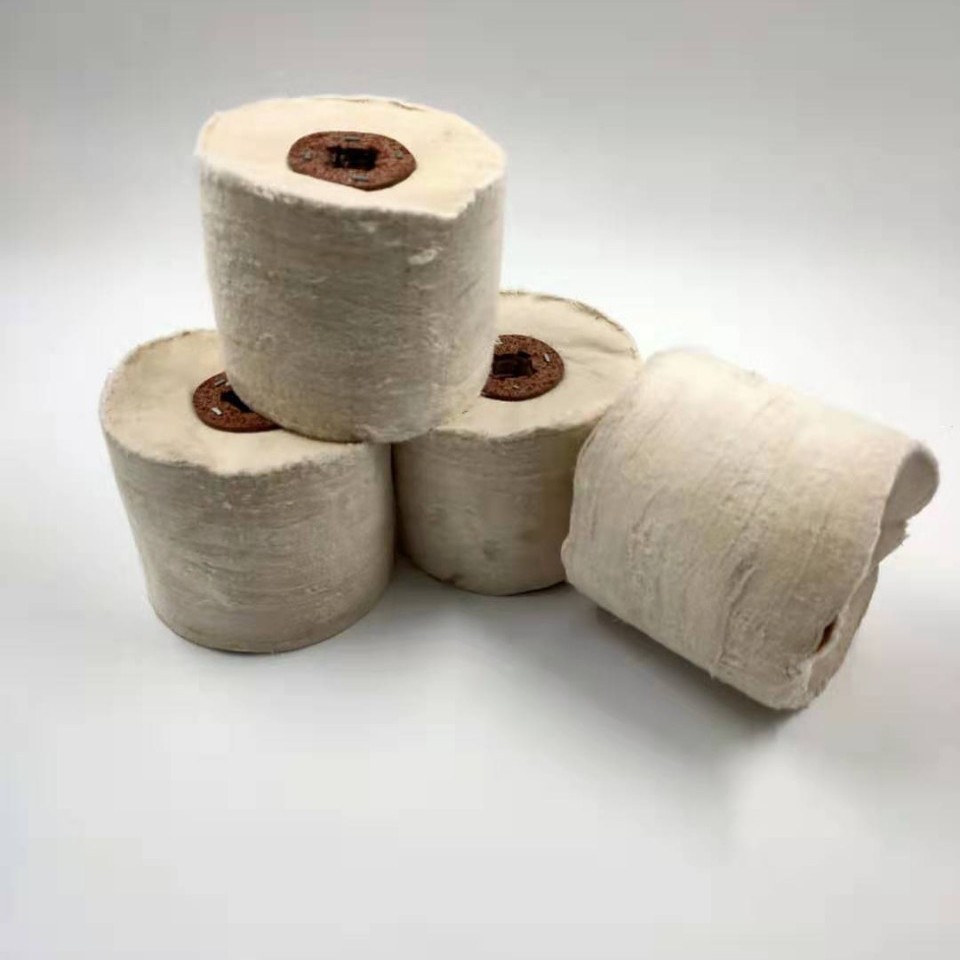 拉丝机拉丝轮纯棉白布抛光轮不锈钢金属五金工具镜面亮度抛光