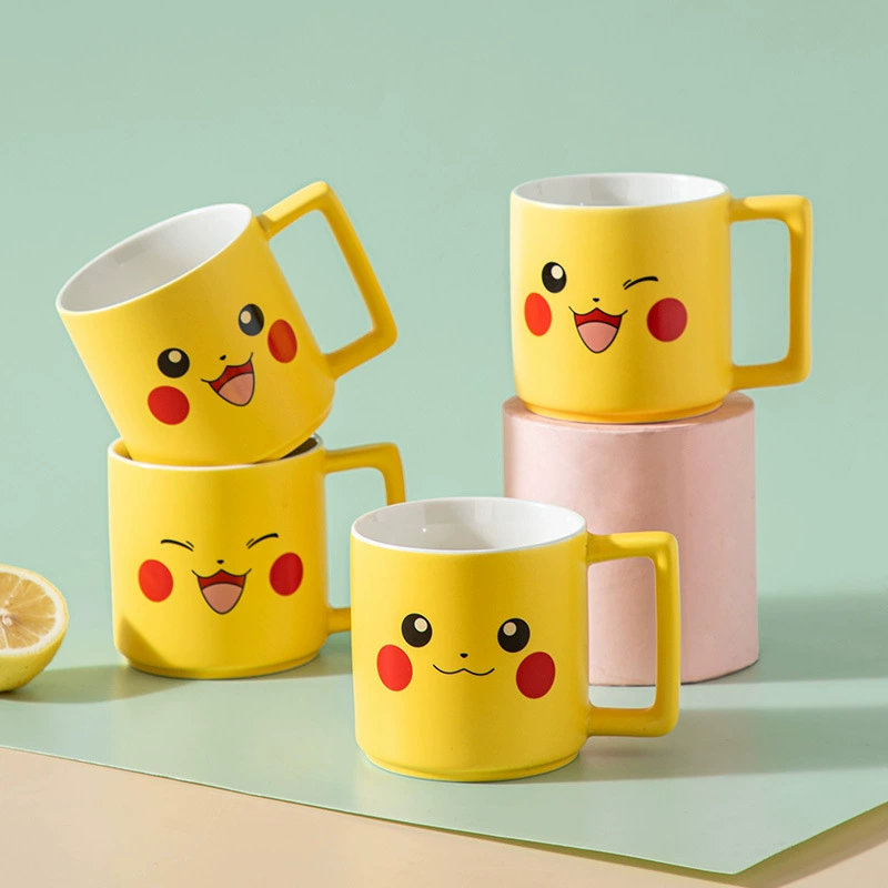Чаша с изображением покемона, ко-бренд Pikachu детская творческая водяная кружка милый керамический бытовой белый фарфор