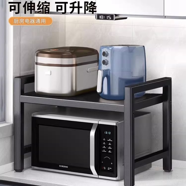 주방 전자레인지 선반 수납 선반 다층 다기능 수납 펀치 없는 오븐 조미료용 바닥 스탠드