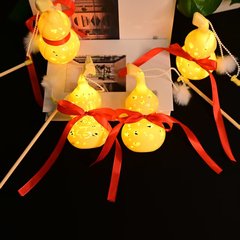 儿童手提发光玉兔葫芦灯笼镂空卡通图案节日活动礼品夜市景区热卖